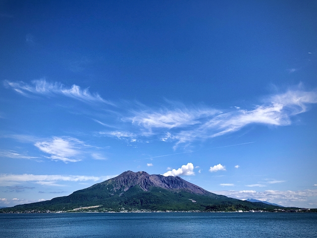 錦江湾の桜島